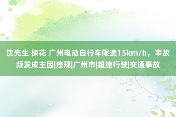 沈先生 探花 广州电动自行车限速15km/h，事故频发成主因|违规|广州市|超速行驶|交通事故