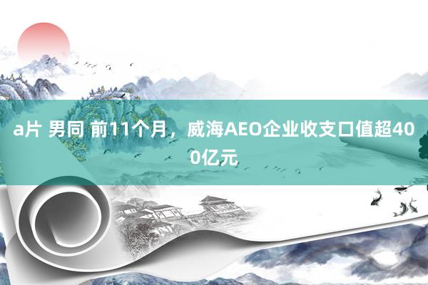 a片 男同 前11个月，威海AEO企业收支口值超400亿元