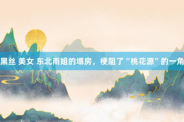 黑丝 美女 东北雨姐的塌房，梗阻了“桃花源”的一角