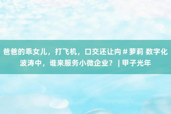 爸爸的乖女儿，打飞机，口交还让禸＃萝莉 数字化波涛中，谁来服务小微企业？ | 甲子光年